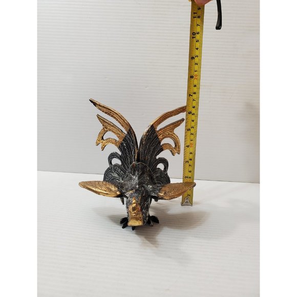 Cockerel figurine Vintage Table Decor brass Tone Metal Rooster, French V… - Picture 8 of 10